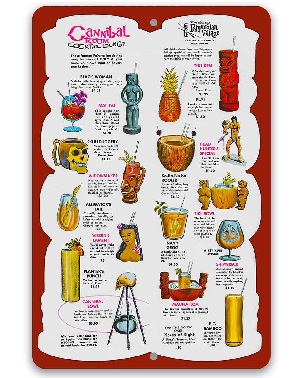 Home Bar Lounge - Menú de bebidas para el salón