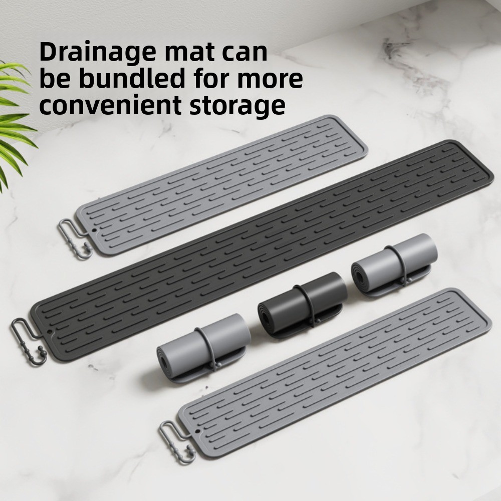 Bar Mat Rubber - Estera de secado de silicona antideslizante,