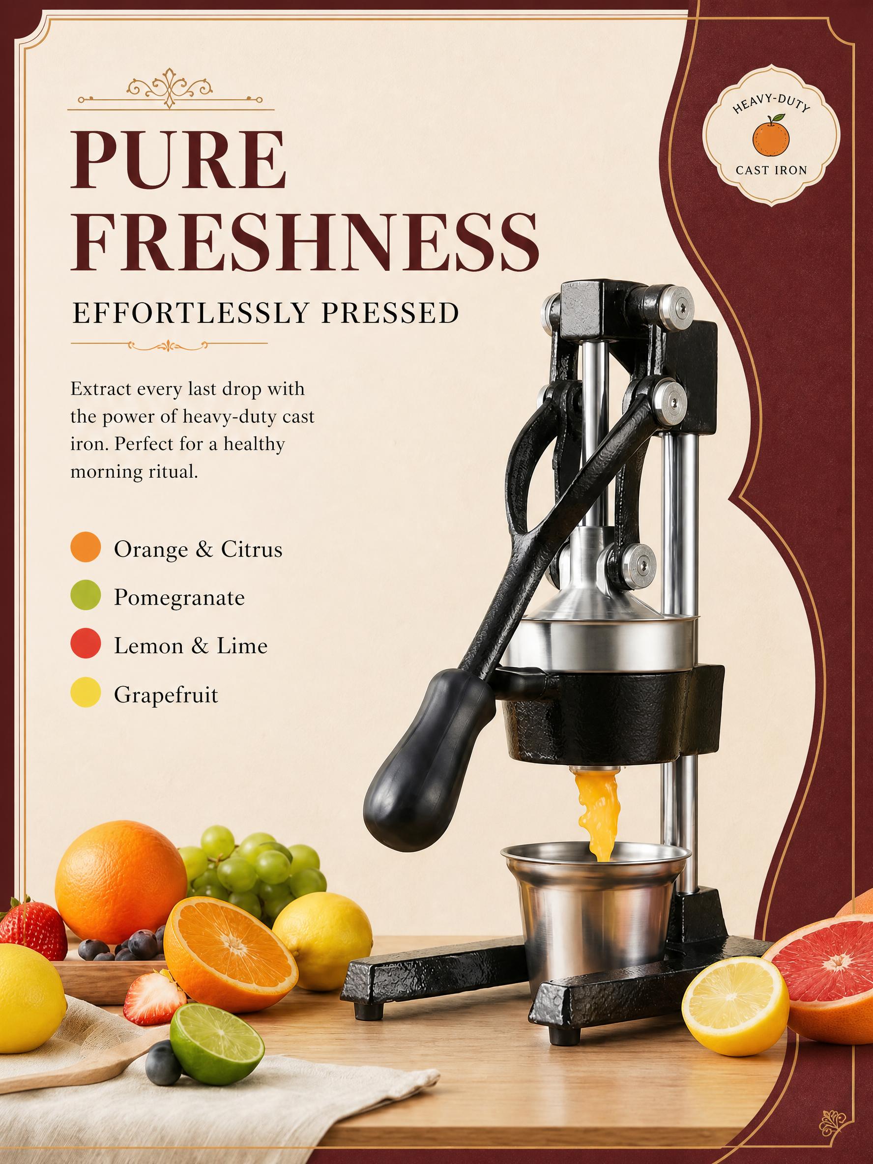 Exprimidor Manual, Exprimidor  - Citrus Juicer Bar reseña y precio