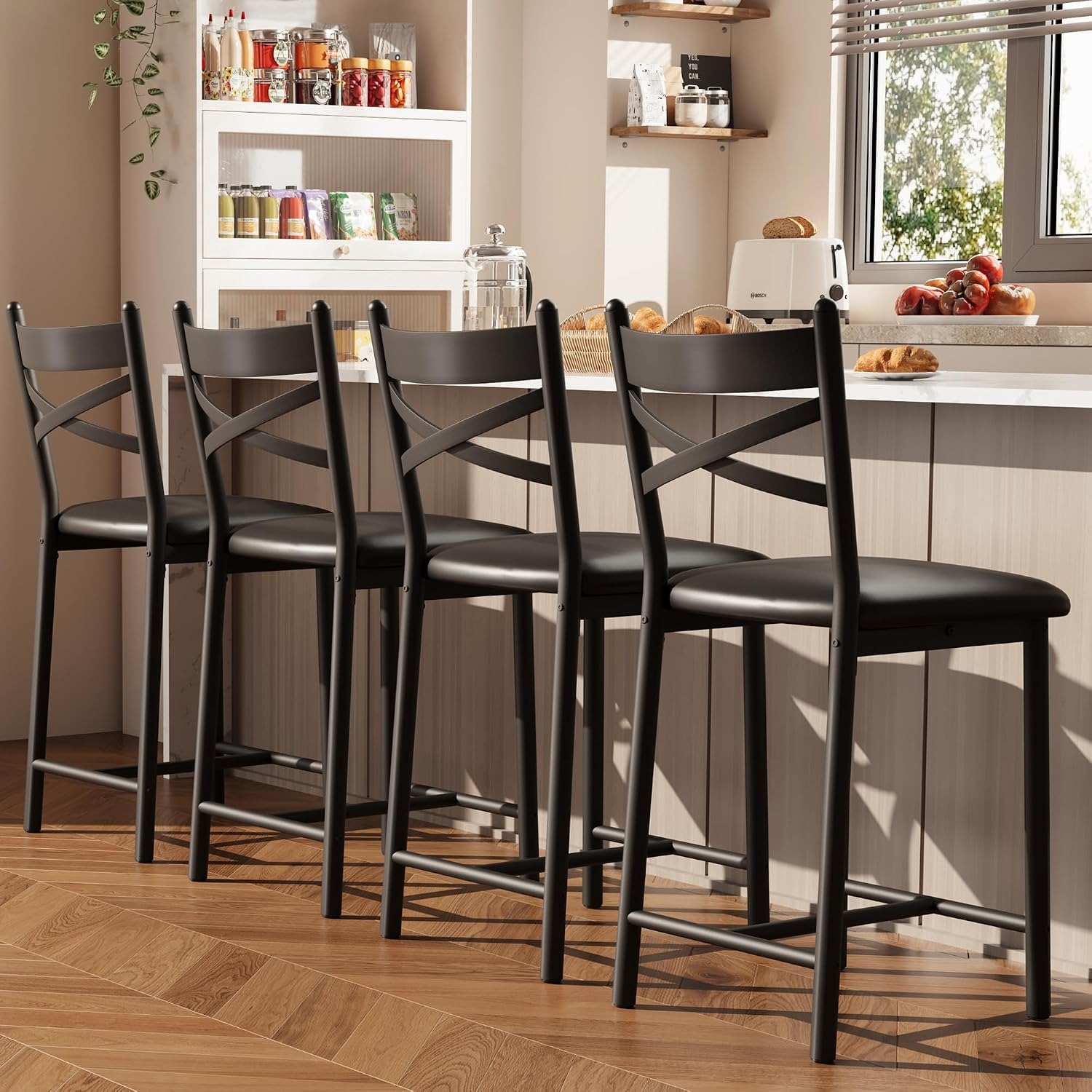 4 sillas de bar de 26 pulgadas - Home Bar Lounge reseña y precio