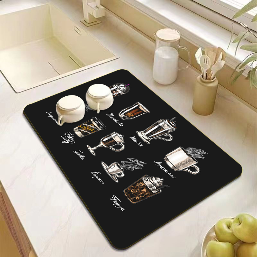 Estera de secado de platos con - Bar Mat Rubber reseña y precio