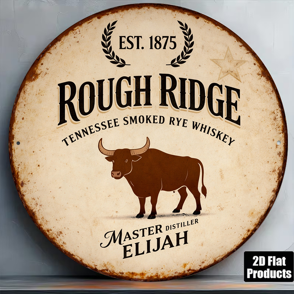 Placa de pared redonda y plana - Home Bar Lounge reseña y precio