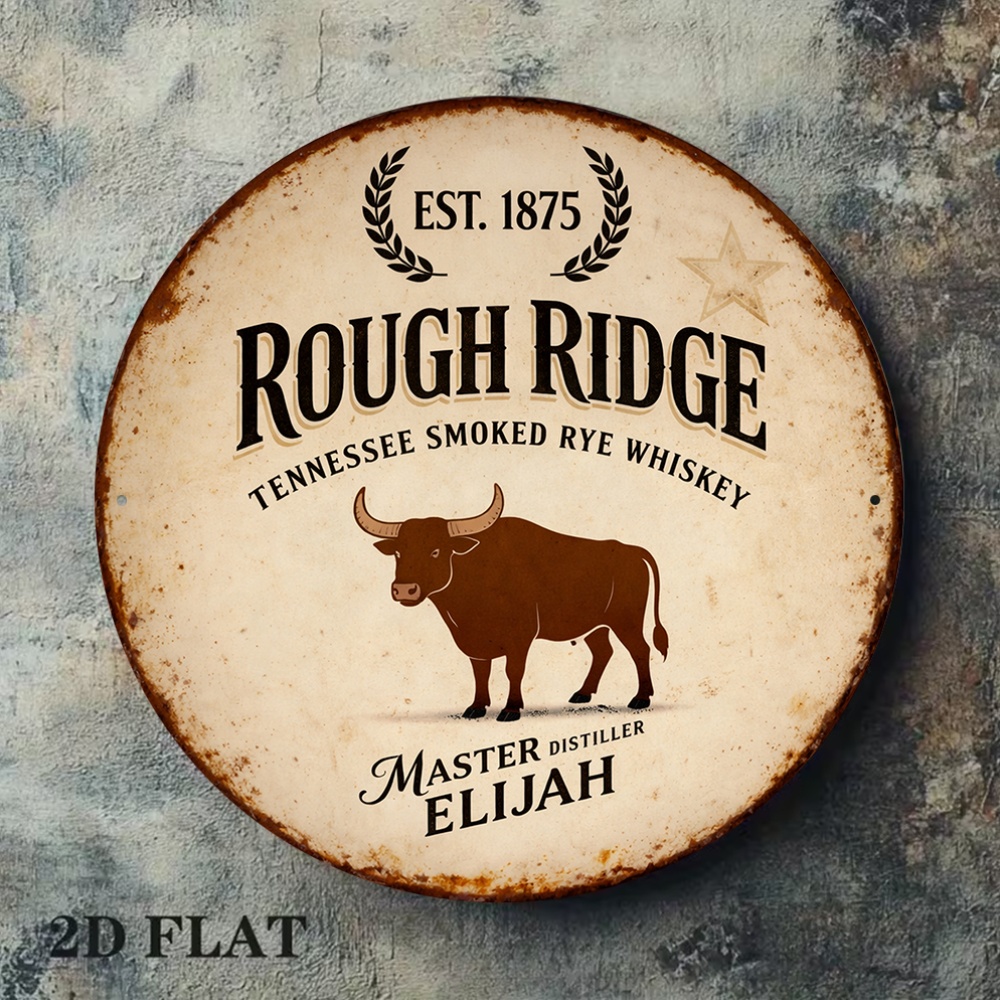 Placa de pared redonda y plana - Home Bar Lounge reseña y precio