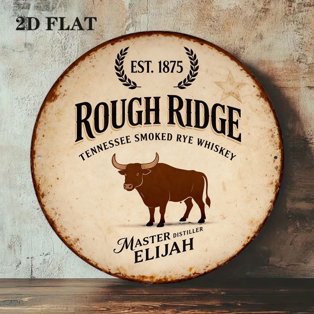 Placa de pared redonda y plana - Home Bar Lounge reseña y precio